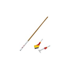 WOLF-Garten Fugenkratzer + Fugenbürste + Eschenholz-Stiel ZM 140 Set, multi-star(rot/gelb, FK-M / FB-M / ZM 140 (P767))