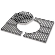 Weber Gourmet BBQ System Grillrost-Einsatz 8847, für Spirit 300(schwarz, 3-teilig, Gusseisen)