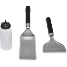 Weber Grillplatten-Starter-Set, 3-teilig, Wender(edelstahl/schwarz, 2 Wender, 1 Marinadenflasche)