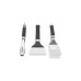 Weber Plancha Zubehör-Set, 3-teilig, Wender(edelstahl/schwarz, Wender, Schaber + Grillzange)