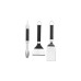 Weber Plancha Zubehör-Set, 3-teilig, Wender(edelstahl/schwarz, Wender, Schaber + Grillzange)