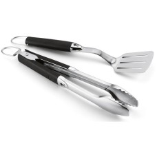 Weber Premium Grillbesteck Kompakt 6645, 2-teilig(edelstahl/schwarz)