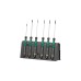 Wera 2035/6 B Elektronik-Schraubendrehersatz + Rack(schwarz/grün, 6-teilig, mit Black Point Spitze)