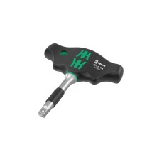 Wera 411 A RA Quergriff-Adapterschraubendreher mit Ratschenfunktion(schwarz/grün, 1/4" mit Kugelsicherung)