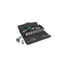 Wera 8100 SC 9 Zyklop Speed-Knarrensatz, zöllig, 28‑teilig, Werkzeug-Set(schwarz/grün, 1/2", Speed-Knarre mit schwenkbarem Kopf)
