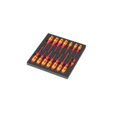 Wera 9711 Schaumstoffeinlage VDE Schraubendreher-Set 1, 16‑teilig(schwarz/grau, in Schaumstoffeinlage für Werkstattwagen)