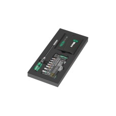 Wera 9750 Kraftform Kompakt und Tool-Check PLUS Set 1, 57-teilig, Werkzeug-Set(schwarz/grün, Steckschlüssel- und Bit-Satz, in Schaumstoffeinlage für Werkstattwagen)