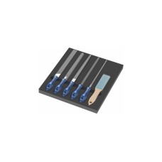 Wera 9783 Schaumstoffeinlage PFERD Feilen-Set 1, 6‑teilig(schwarz/grau, in Schaumstoffeinlage für Werkstattwagen)