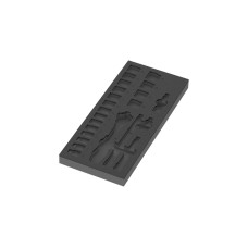 Wera 9821 Schaumstoffeinlage für 8000 B Zyklop Knarre 3/8" Set 1, leer(schwarz/grau, für Tool Rebel Werkstattwagen)