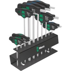 Wera Bicycle Set 6, Schraubendreher(schwarz/grün, 10-teilig, mit Metall-Rack zur Wandmontage)