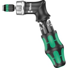 Wera Kraftform Kompakt Pistol RA, 1/4", Schraubendreher(schwarz/grün, inkl. Steckgriff mit Ratschenfunktion)