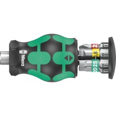 Wera Kraftform Kompakt Stubby Magazin 1 Bit-Satz(schwarz/grün, 7-teilig)