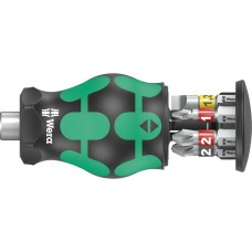 Wera Kraftform Kompakt Stubby Magazin 2 Bit-Satz(schwarz/grün, 7-teilig)
