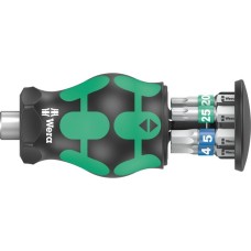Wera Kraftform Kompakt Stubby Magazin 3 Bit-Satz(schwarz/grün, 7-teilig)