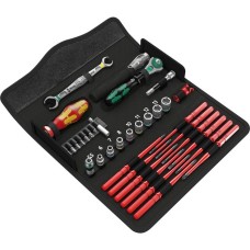 Wera Kraftform Kompakt W1 Wartung, 1/4", Werkzeug-Set(inkl. Umschaltknarre, in textiler Box)