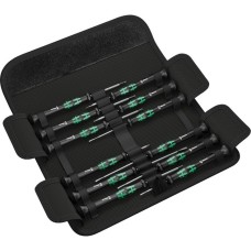 Wera Kraftform Micro-Set/12 SB 1, Schraubendreher(schwarz/grün, Elektroniker-Schraubendrehersatz)