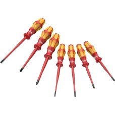 Wera Schraubendreher Satz 160 iSS/7, VDE(rot/gelb, Reduzierter Klingen- u. Griffdurchmesser)