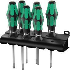 Wera Schraubendreher-Satz Kraftform Plus Lasertip(inkl. Halterung zur Wandmontage)