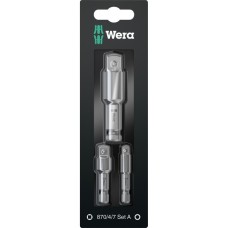 Wera Steckschlüssel Adapter-Satz 870/4/7 Set A SB(für Maschinenschrauber)