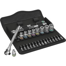 Wera Zyklop Metal-Knarrensatz 8100 SA 7, Werkzeug-Set(Knarre mit Durchsteckvierkant)