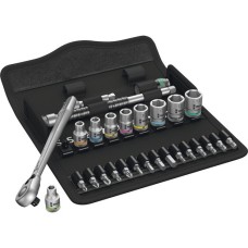 Wera Zyklop Metal-Knarrensatz 8100 SA 8, Werkzeug-Set(28-teilig, mit Umschaltknarre, 1/4")