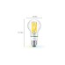 WiZ Filament LED-Lampe A60 60W E27(ersetzt 60 Watt, ultra-effizient)