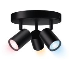 WiZ IMAGEO 3x einstellbarer Spot runde Platte, LED-Leuchte(schwarz)