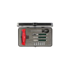 Wiha Drehmoment-Schraubendreher mit Quergriff Set TorqueVario-S T(schwarz/rot, 12-teilig, 5 bis 14 Nm)