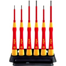 Wiha Feinschraubendreher-Set PicoFinish electric(rot/gelb, 7-teilig, inkl. Halter)