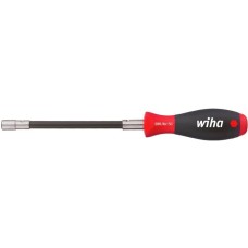 Wiha Schraubendreher-Bithalter SoftFinish, flexibler Schaft, 1/4"(schwarz/rot, Klemmung über Sprengring)