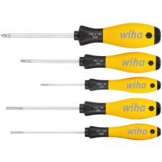Wiha Schraubendreher-Set SoftFinish ESD, 5-teilig(gelb/schwarz)