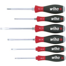 Wiha Schraubendreher-Set SoftFinish, 6-teilig(schwarz/rot)