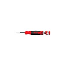 Wiha Schraubendreher mit Bit Magazin LiftUp 25, 1/4"(schwarz/rot, 13-teilig, magnetisch)