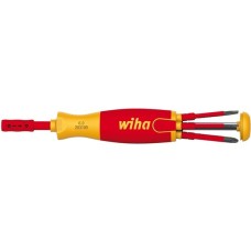 Wiha Schraubendreher mit Bit Magazin LiftUp electric(rot/gelb, 7-teilig)