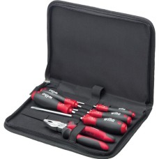 Wiha Werkzeug-Set Mechaniker(schwarz/rot, 7-teilig, mit Tasche)