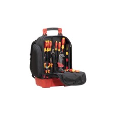 Wiha Werkzeugrucksack electric Set, Werkzeug-Set(schwarz/rot, 27-teilig, mit Rucksack)