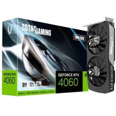 ZOTAC GAMING GeForce RTX 4060 8GB Twin Edge, Grafikkarte(schwarz, DLSS 3, 3x DisplayPort, 1x HDMI 2.1)