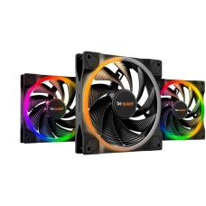 be quiet! Light Wings PWM 140 mm high-speed Triple Pack, Gehäuselüfter(schwarz, 3er Pack, inkl. ARGB-Hub)