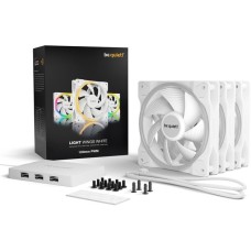 be quiet! Light Wings White 120mm PWM Triple Pack, Gehäuselüfter(weiß, 3er Pack, inkl. ARGB-Hub)