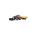 bruder Case IH Optum 300CVX mit Frontlader und Ballentransportanhänger, Modellfahrzeug