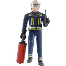 bruder Feuerwehrmann mit Zubehör, Spielfigur(blau/gelb)