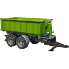 bruder Hakenlift-Anhänger für Traktoren, Modellfahrzeug(grün/schwarz)