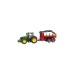 bruder John Deere 7R 350 m Rückeanhänger, Modellfahrzeug(grün/rot, Inkl. 4 Baumstämmen, Outlet)