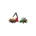 bruder John Deere 7R 350 m Rückeanhänger, Modellfahrzeug(grün/rot, Inkl. 4 Baumstämmen, Outlet)