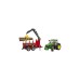 bruder John Deere 7R 350 m Rückeanhänger, Modellfahrzeug(grün/rot, Inkl. 4 Baumstämmen, Outlet)