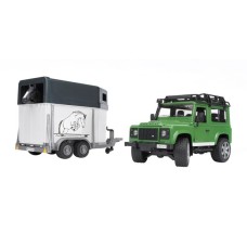 bruder Land Rover Defender mit Pferdeanhänger, Modellfahrzeug(mit einem Pferd)