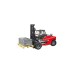 bruder Linde HT160 Stapler mit Palette, Modellfahrzeug(rot/schwarz, Inkl. 3 Gitterboxen)