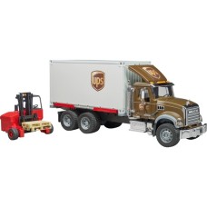 bruder Mack Granite UPS Logistik-LKW, Modellfahrzeug(mit Mitnahmestapler)