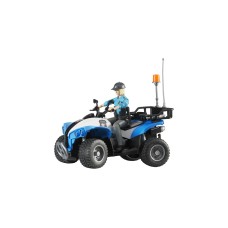 bruder Polizei-Quad mit Polizistin und Ausstattung, Modellfahrzeug(blau/weiß)