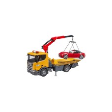 bruder Scania Super 560R Abschlepp-LKW mit Light & Sound Modul und Roadster, Modellfahrzeug